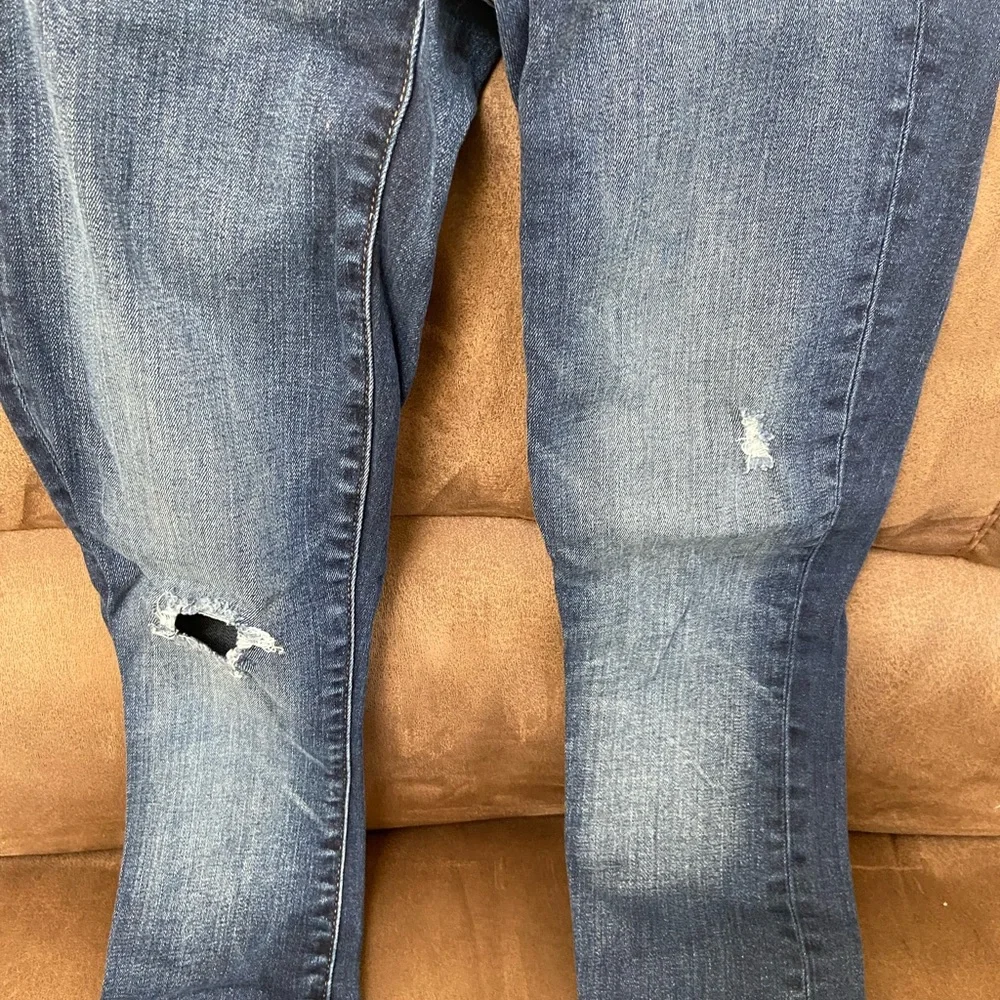 GAP 1969 Resolution True Skinny Distressed Denim Jeans; 24